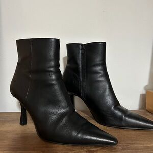 Mango Black Heeled Ankle Boots